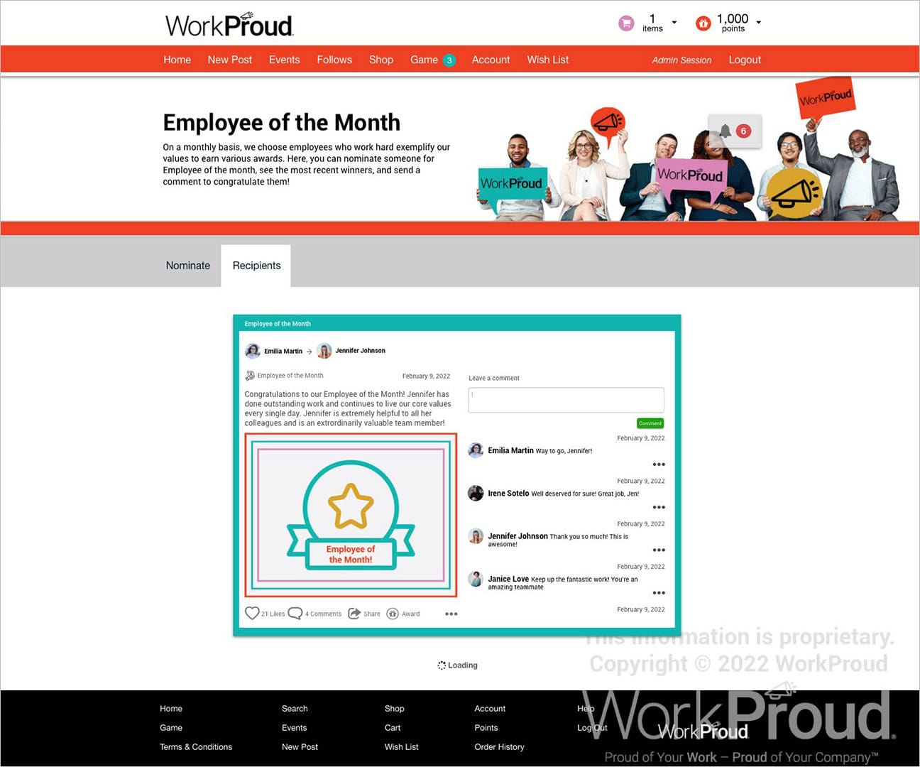 WorkProud - Recipient