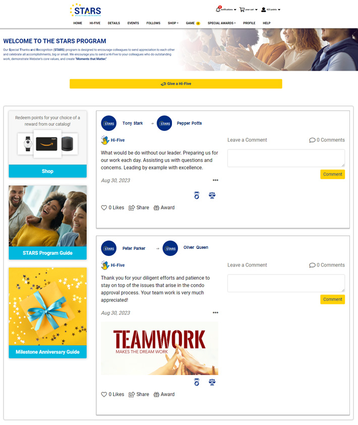 Webster Bank Screenshot