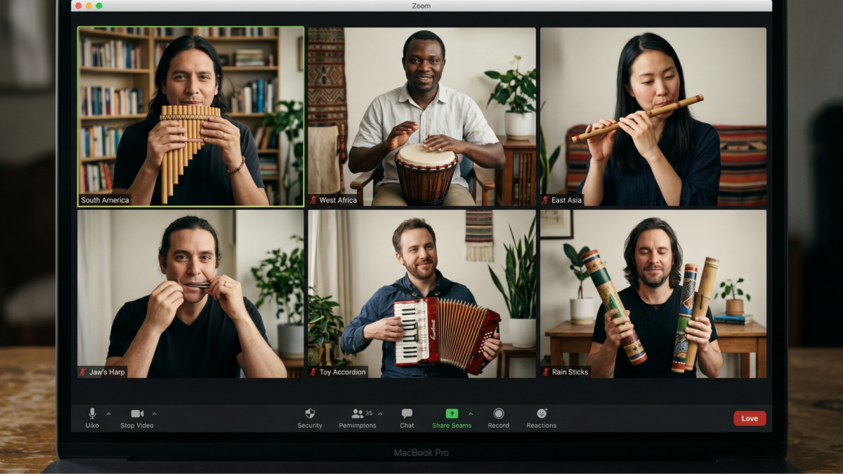 musicians play on video